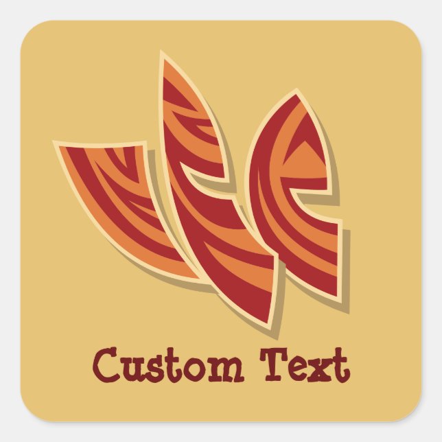 Pegatina Cuadrada Máscaras africanas (Anverso)