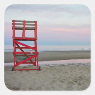 Pegatina Cuadrada Massachusetts, Gloucester, Good Harbour Beach