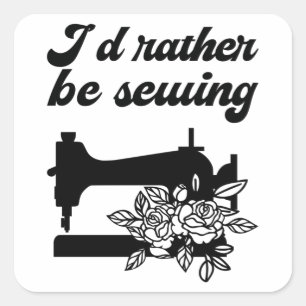 Pegatina Cuadrada Masticando - Prefiero estar masticando