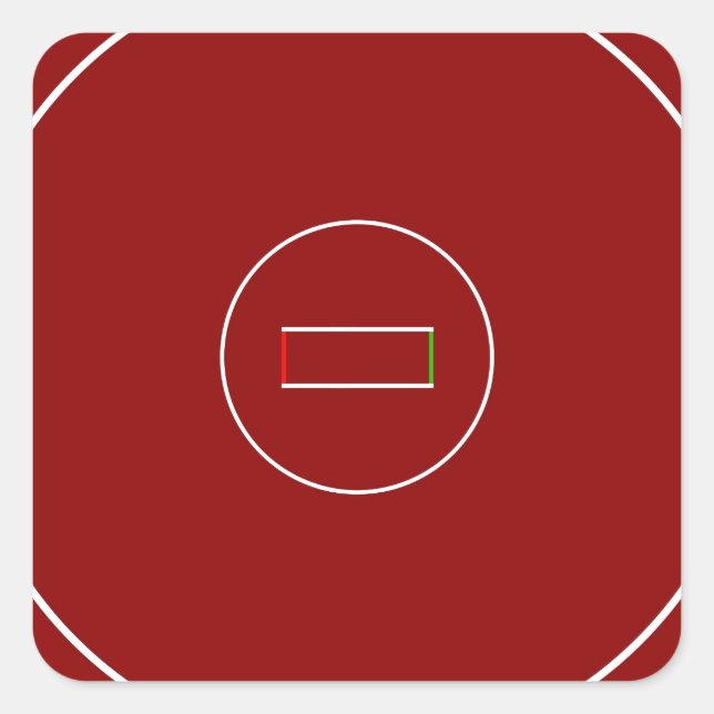 Pegatina Cuadrada Mat (Anverso)