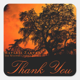 Pegatina Cuadrada Matabei-Zakura: Weeping Cherry Tree スクエアシール