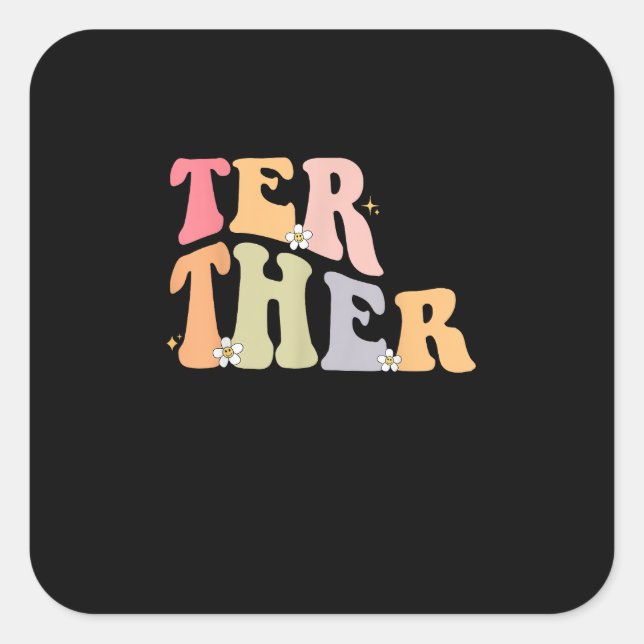 Pegatina Cuadrada Matching Couples Better Together Best Friends Desi (Anverso)