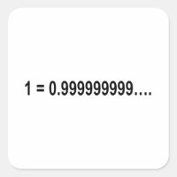 Matemática matemática de fórmula 1 = 0.9999999999.