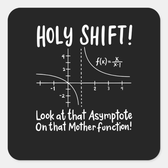 Pegatina Cuadrada Matemáticas (Anverso)