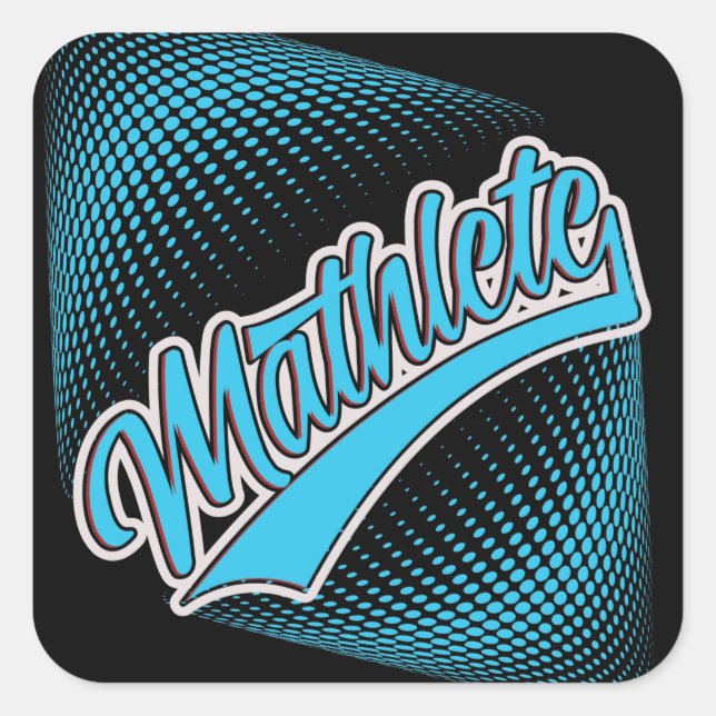 Pegatina Cuadrada Mathlete (Anverso)