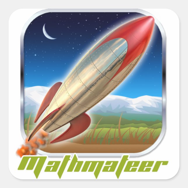 Pegatina Cuadrada Mathmateer Stickers (Anverso)
