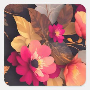 Pegatina Cuadrada Matraz envuelto de vinilo