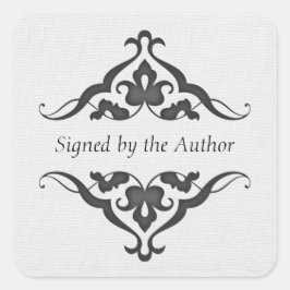 Pegatina Cuadrada Matrícula de autor