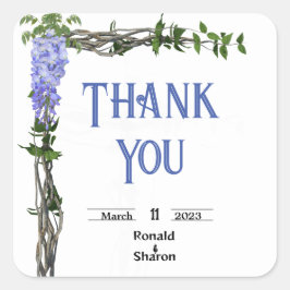 Pegatina Cuadrada Matrimonio