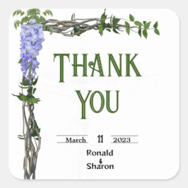 Pegatina Cuadrada Matrimonio