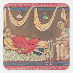 Pegatina Cuadrada Matrimonio de la Hosea y la Prostituta