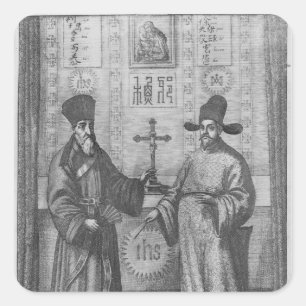Pegatina Cuadrada Matteo Ricci y Paulus Li
