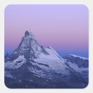 Pegatina Cuadrada Matterhorn al amanecer, Zermatt, Alpes suizos,