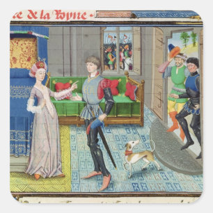 Pegatina Cuadrada Maugis de Aigremont y de Isanne