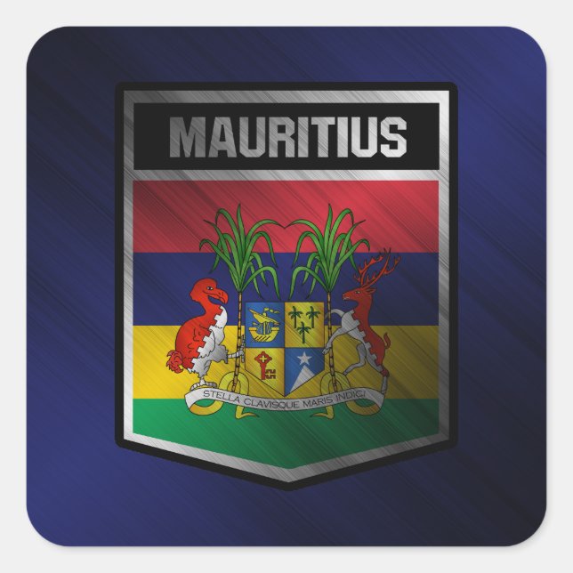 Pegatina Cuadrada Mauricio (Anverso)