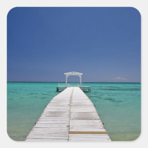 Pegatina Cuadrada Mauricio, Mauricio Occidental, Le Morne 2