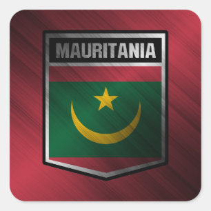 Pegatina Cuadrada Mauritania