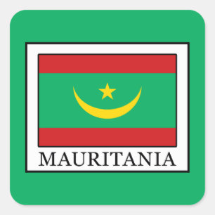 Pegatina Cuadrada Mauritania