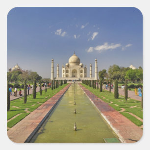 Pegatina Cuadrada mausoleo del Taj Mahal / Agra, India 2