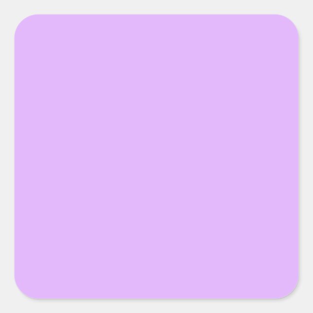 Pegatina Cuadrada Mauve, código de hex violeta pálido e0b0ff (Anverso)