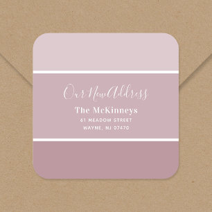 Pegatina Cuadrada Mauve Paint Swatch Nueva dirección