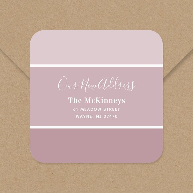 Pegatina Cuadrada Mauve Paint Swatch Nueva dirección (Subido por el creador)