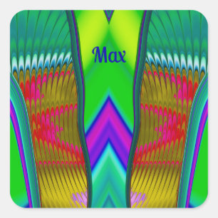 Pegatina Cuadrada MAX ~ Multicolorizado 3D ~
