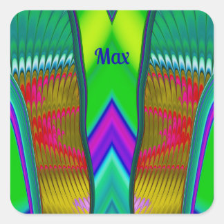 Pegatina Cuadrada MAX ~ Multicolorizado 3D ~