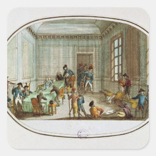 Pegatina Cuadrada Maximilien de Robespierre herido