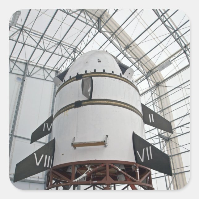 Pegatina Cuadrada Máximo vehículo del sistema de abortos de lanzamie (Anverso)