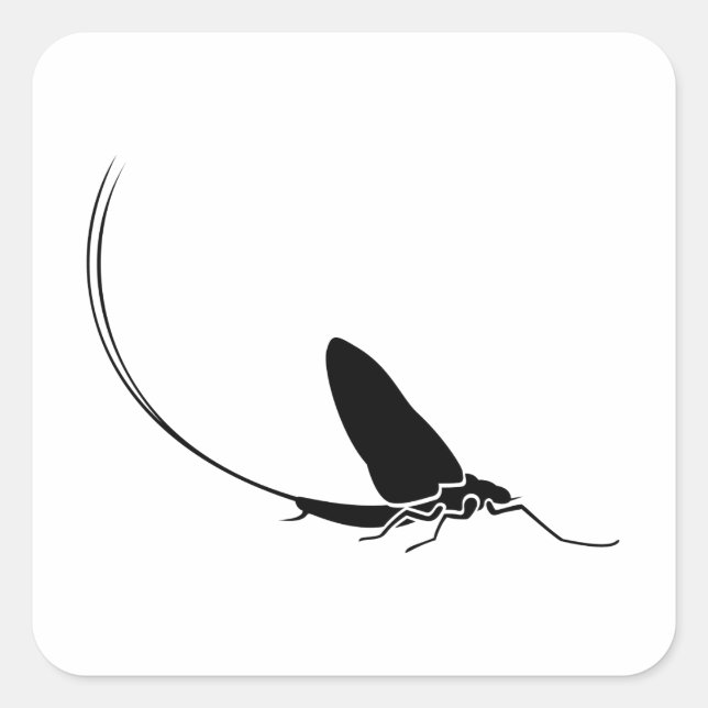 Pegatina Cuadrada Mayfly (Anverso)