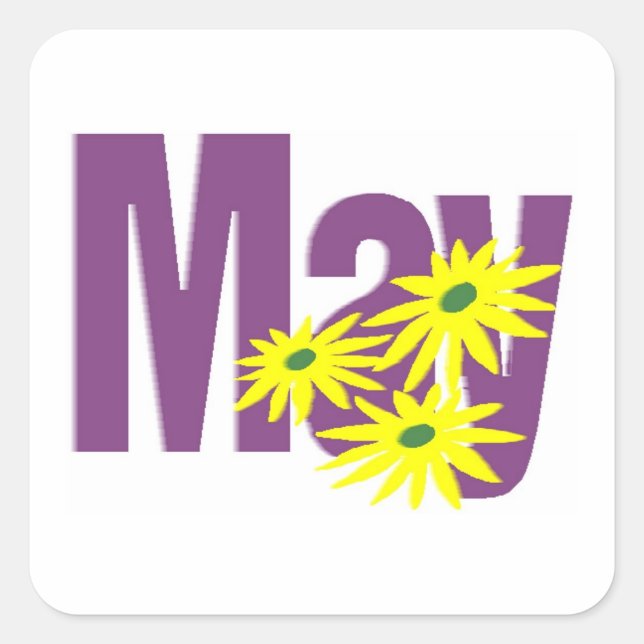 Pegatina Cuadrada Mayo (Anverso)