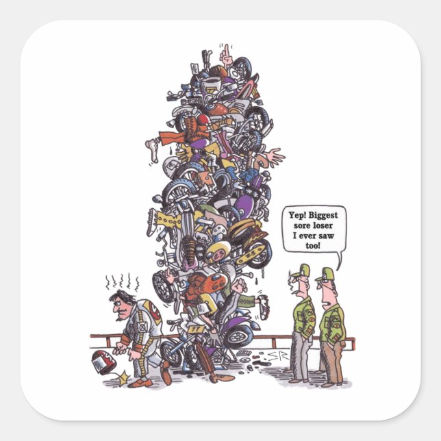 Pegatina Cuadrada Mayores pegatinas cuadrados más perdidos (Anverso)