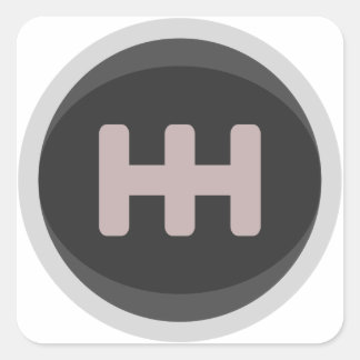 Pegatina Cuadrada Mazo de selección del engranaje de Carreras