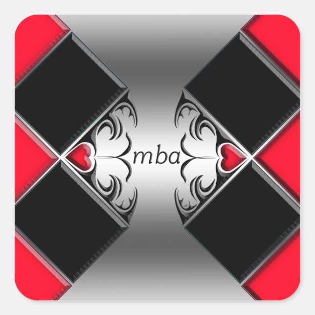 Pegatina Cuadrada mba (Anverso)