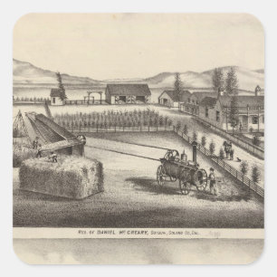 Pegatina Cuadrada McCreary res, aterrizaje de Newtown