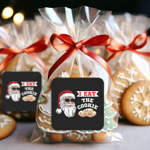 Pegatina Cuadrada Me Comí Los Famosos Chistes De Santa Navidades De