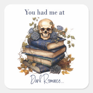 Pegatina Cuadrada Me conquistaste con Dark Romance