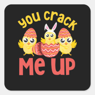 Pegatina Cuadrada Me Crackeas Las Cuchillas De Pascua