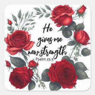 Pegatina Cuadrada Me Da Una Nueva Fuerza