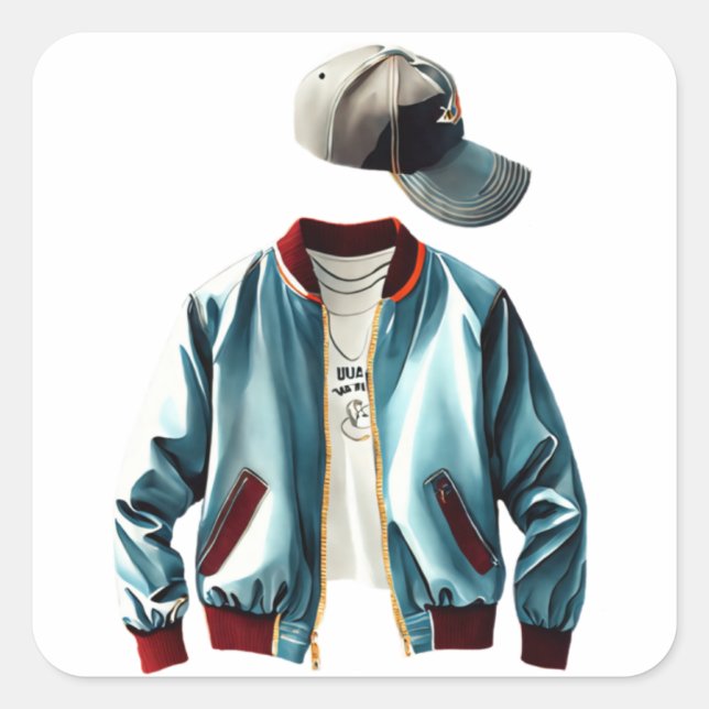 Pegatina Cuadrada Me echo de menos (Anverso)