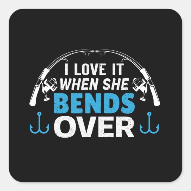 Pegatina Cuadrada Me encanta cuando se dobla (Anverso)