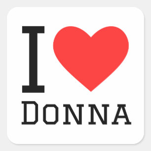 Pegatina Cuadrada Me encanta donna