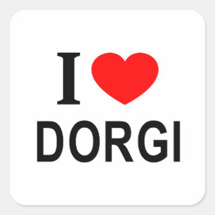 Pegatina Cuadrada Me encanta DORGI Me encanta DORGI Me encanta DORGI