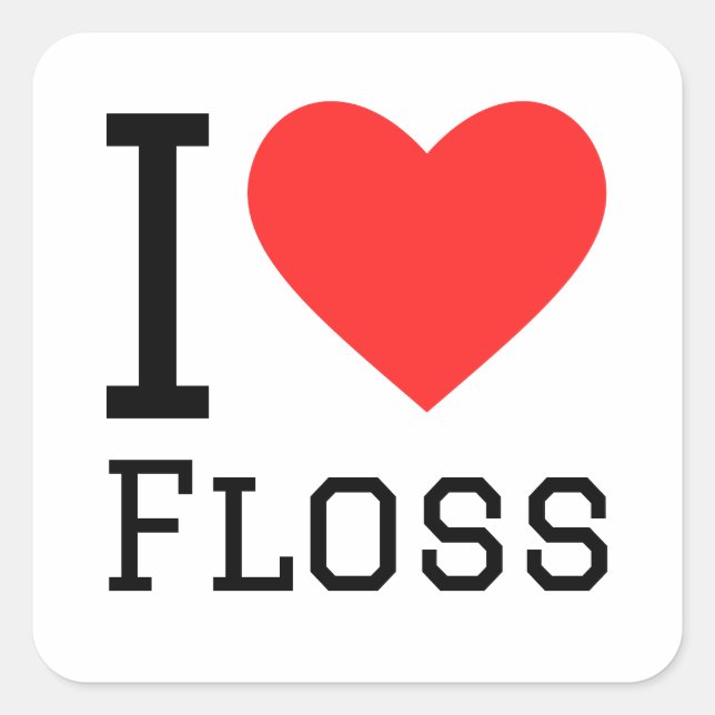 Pegatina Cuadrada Me encanta el agua (Anverso)