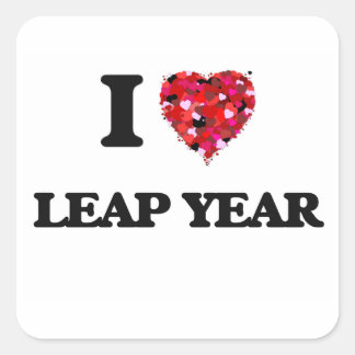 Pegatina Cuadrada Me encanta el año del salto