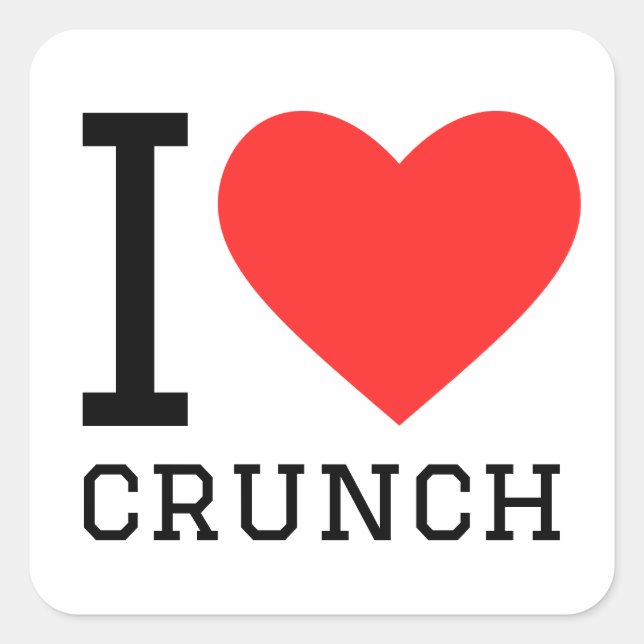 Pegatina Cuadrada Me encanta el crunch (Anverso)