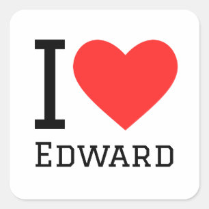 Pegatina Cuadrada Me encanta el edward