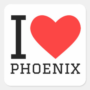Pegatina Cuadrada Me encanta el fénix