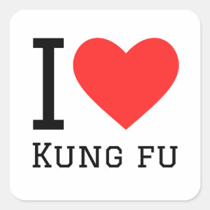 Pegatina Cuadrada Me encanta el kung fu